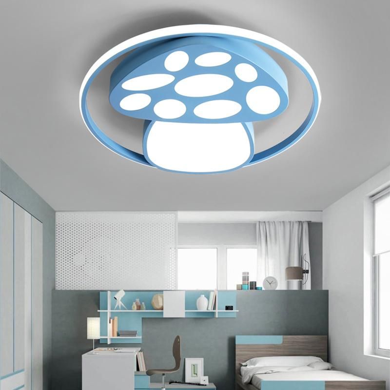 2022 Creative Mushroom Simple Cartoon Bedroom Decor Indoor Flush Mount Ceiling LED Light for Children