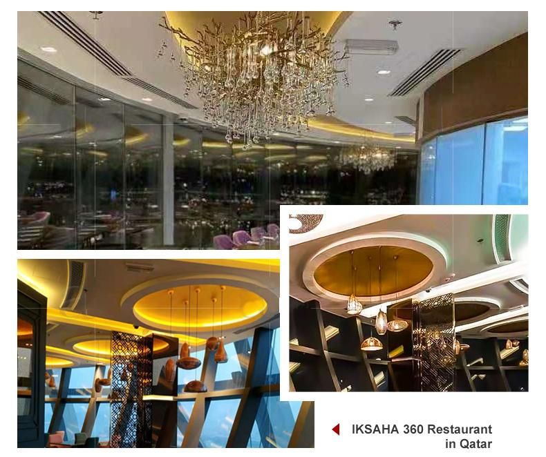 Modern Gold Marble LED Chandelier Pendant Lighting for Hotel Restaurant