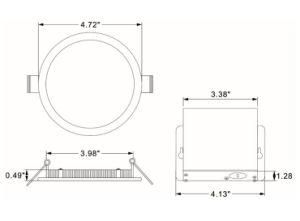 8&10W LED 4 Inch 120V Dimmable Slim Recessed Downlight/SMD2835 Round