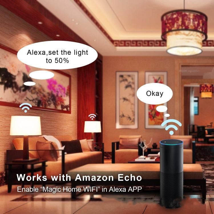 Google Home APP Remote Control Smart Bulb WiFi A60 9W