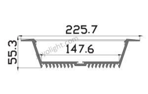 Linear Aluminum LED Profile (225*55mm)