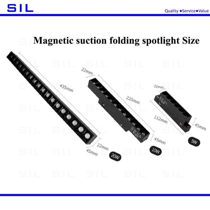 Magnetic Track Rail 10W Linear Ceiling Recessed Complete LED COB Magnetic Track Rail Lighting System