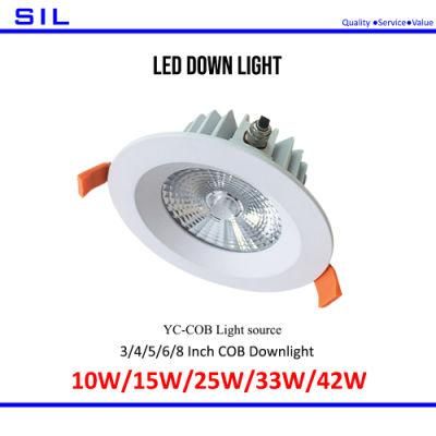 Downlight Suppliers 10W 12W 15W COB LED Downlight Waterproof Recess Downlight IP65 MR16 Bathroom Toilet Down Lights