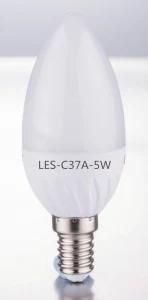E14e27 5W SMD White LED Bulb High Quality High Power LED Lamp LED Light LED Ligthing LED Bulb Light for Indoor with CE RoHS (LES-C37A-5W)