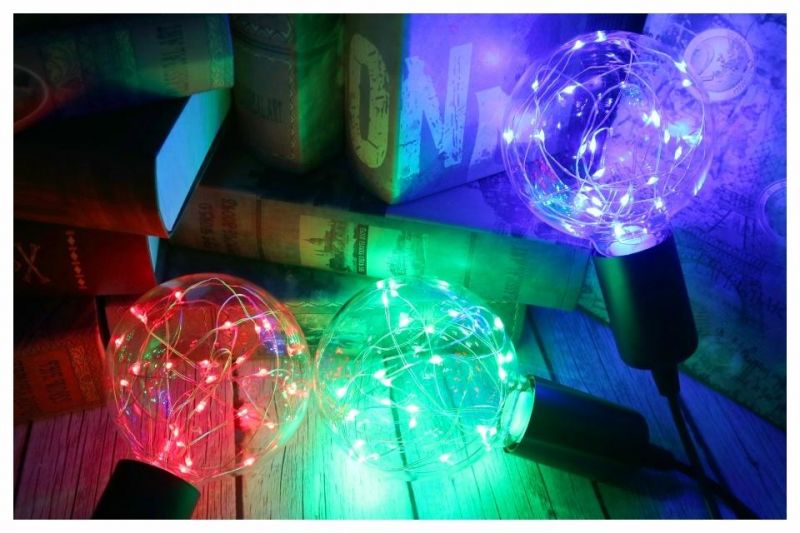 LED Edison String Light Bulb E27 110V 220V G95 Colorful RGB Lighting Copper Wire Bulb Home Decor Holiday Night Light Lampled Edison String Light Bulb E27 110V