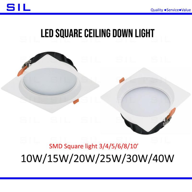 LED Downlight Replacement SMD Square Recessed 10W Ceiling Recessed LED Downlight