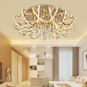 Modern Stainless Steel Wall Lamp with Crystal