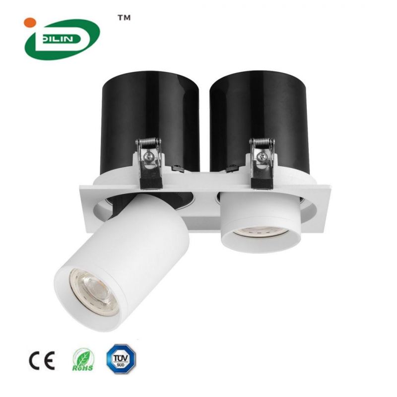 Distributor GU10 LED Down Light Ceiling Spotlight Lamp Double Heads Down Light Fixtures LED Bulb Lighting 3W 5W 9W