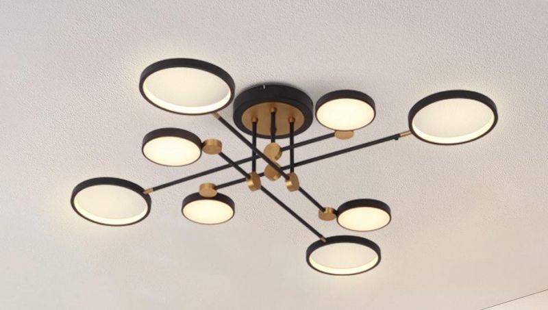Masivel 8-Head Design LED Light Modern Nordic Indoor Ceiling Light