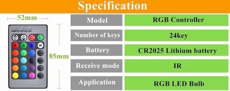 3W RGB Lampada LED Bulb