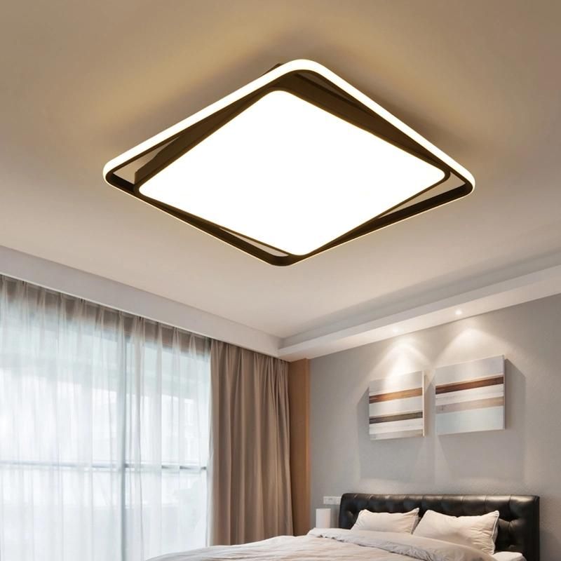 Modern Remote Control Hidden Blade Decorative Outdoor LED Ceiling Light Energy Saving Ceiling Light