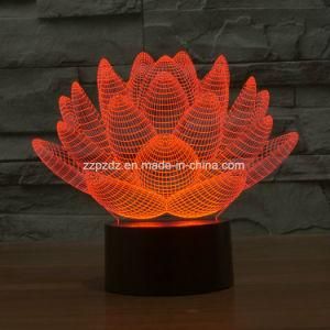 Wholesale 7 Colors 3D Lotus Shape USB Gift Light