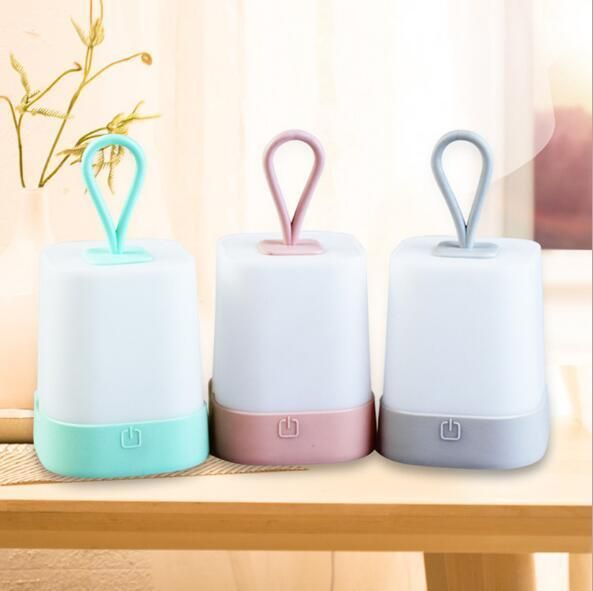 Bedroom Bedside Cute 3 PCS Dry Cell Touch Lamp Light Night Camp