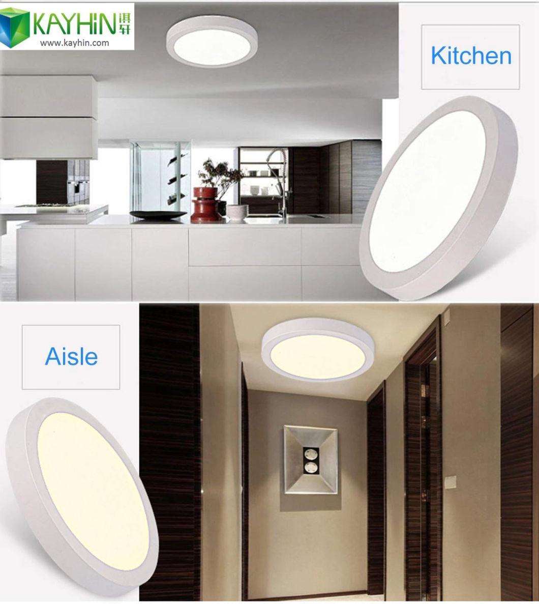 2022 Factory Wholesale Energy Saving 6W 12W 18W 24W Surface Round LED Panellight Aluminum 300mm LED Panel Light