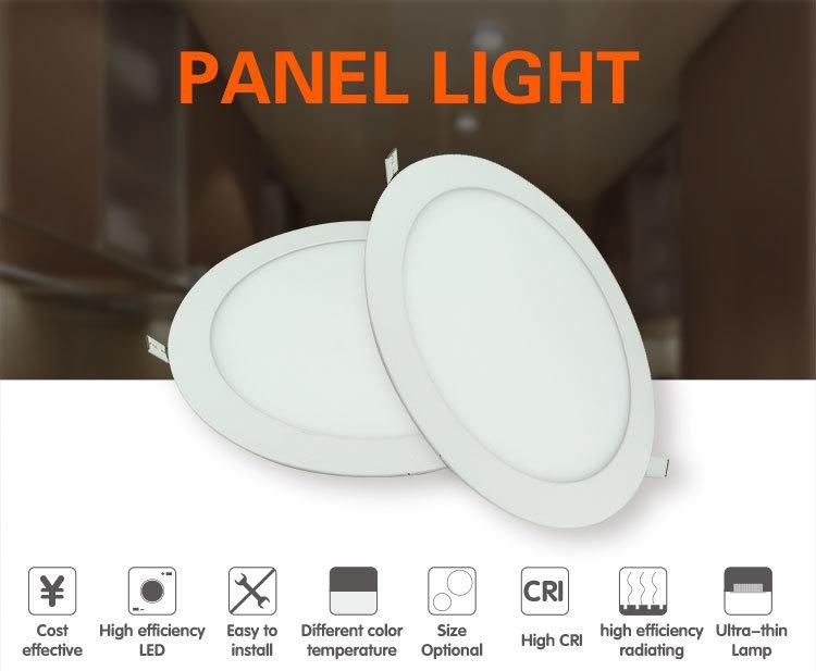 24W Round LED Panel Light PC Fire Resistant Diffuser