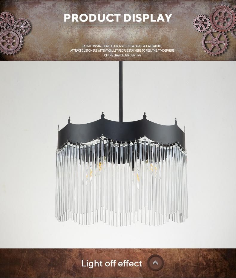 Luxury Crystal Chandelier Living Room Post-Modern Simple Atmosphere Dining Room Glass Rod Room Art Bedroom Nordic Lamps