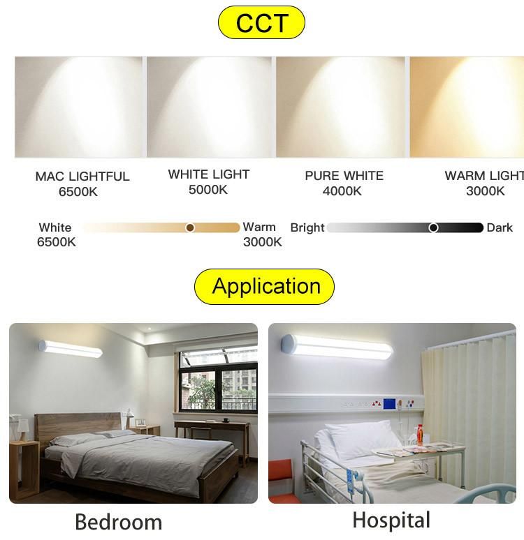 Wall Mounted Medical Bedhead LED Linear Lighting with Outlet Socket