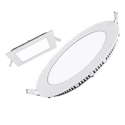 3W to 25W China Flat Square Round Ultra Slim Ceiling LED Panel Light Factory 6W 12W 18W LED Panel Lamp Price