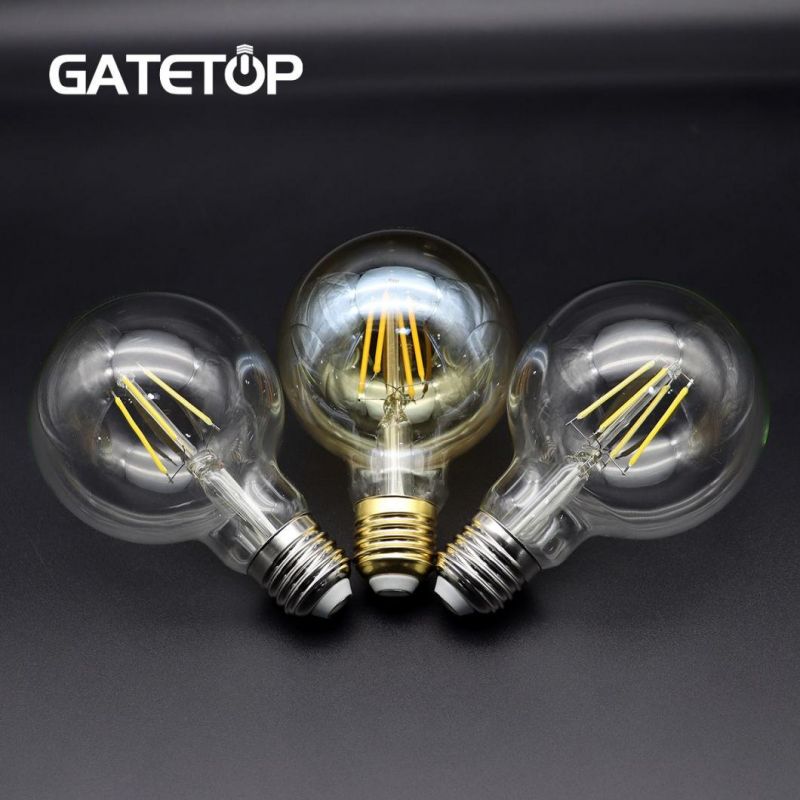 China Factory LED Filament 6W Vintage Retro Global G95 Bulb for Indoor Bar Decoration