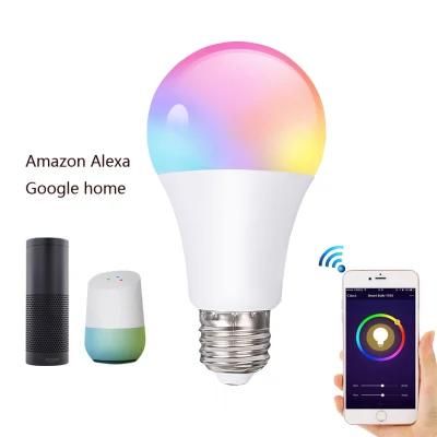 RGB Dimmable Voice Contril WiFi Connected Smart A60 Bulb