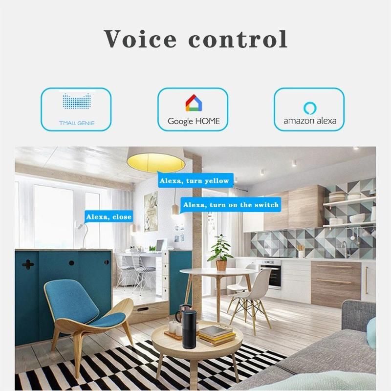 Voice Control Dimmable Wi-Fi Smart LED Light Bulb Tuya GU10 LED Spotlight Energy Saving Lamp RGB Color Changing for Home Decoration and Indoor Lighting