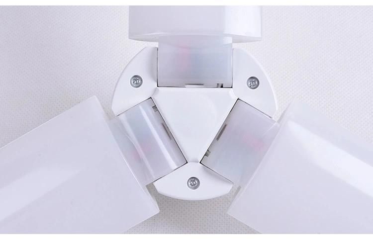 2 Leaves 36W Foldable Fan Blade LED Light Bulb Lamp