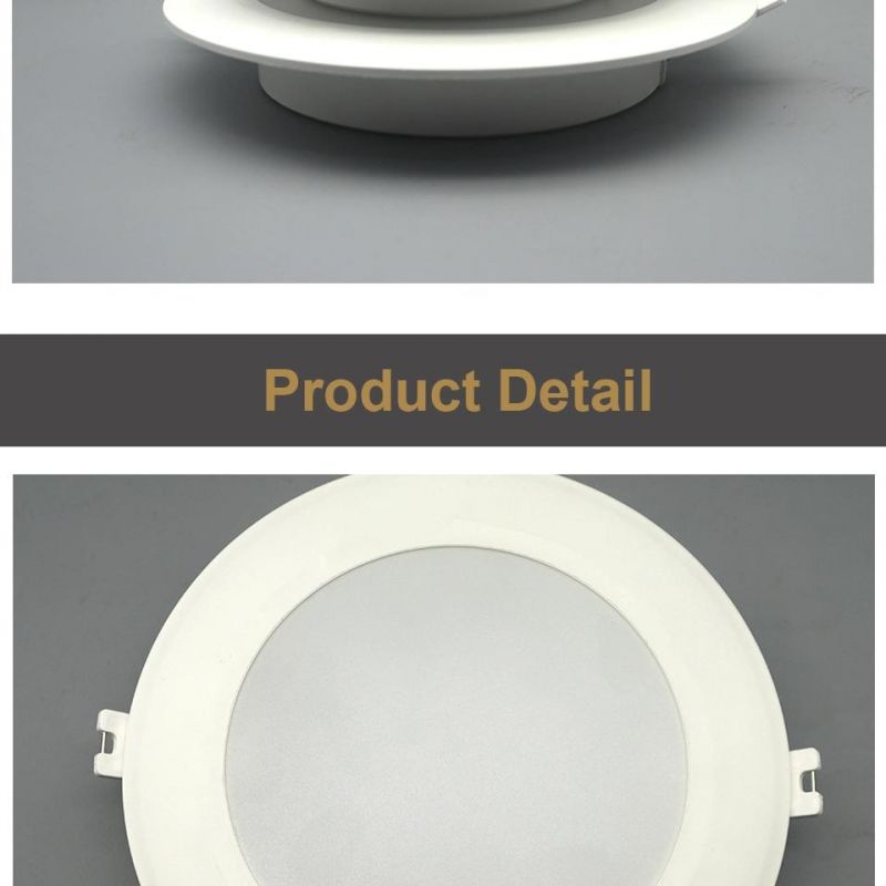 China Factory LED Downlight Round Recessed-Mounted Panel Light for Indoor Commercial Office Lamp