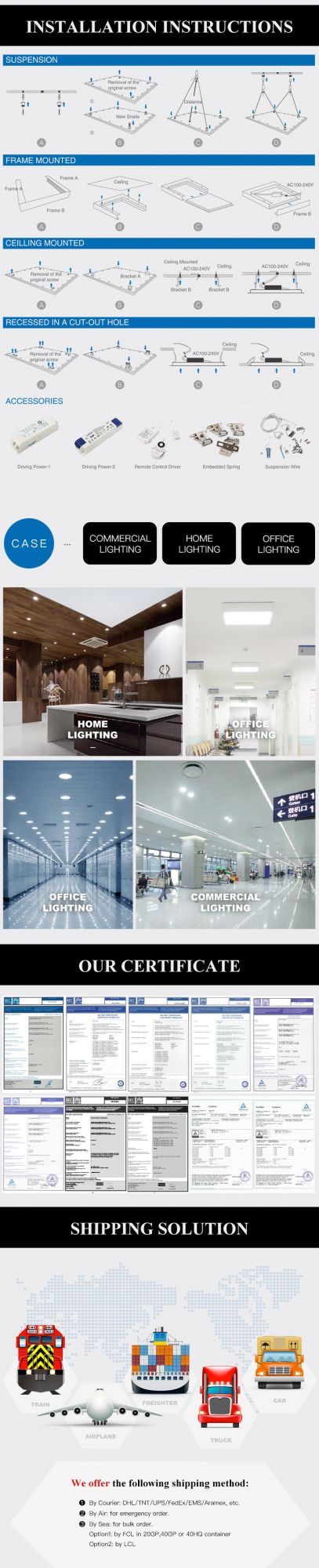 40W LED Panel Light (595*595/605*605mm)