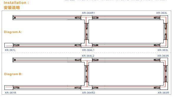 X-Track 3wires Single Circuit 1m White Recessed Track for Restaurant and Supermarket Decoration