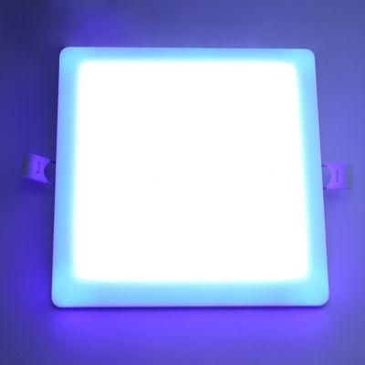 Double Color 18+6W Ultra Slim Square LED Panel RGB Red Green Blue White