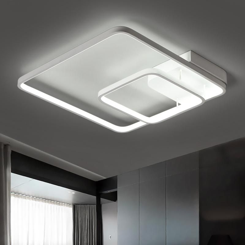 Modern Square Shape Ceiling Lamp with Double Color with Remote Control