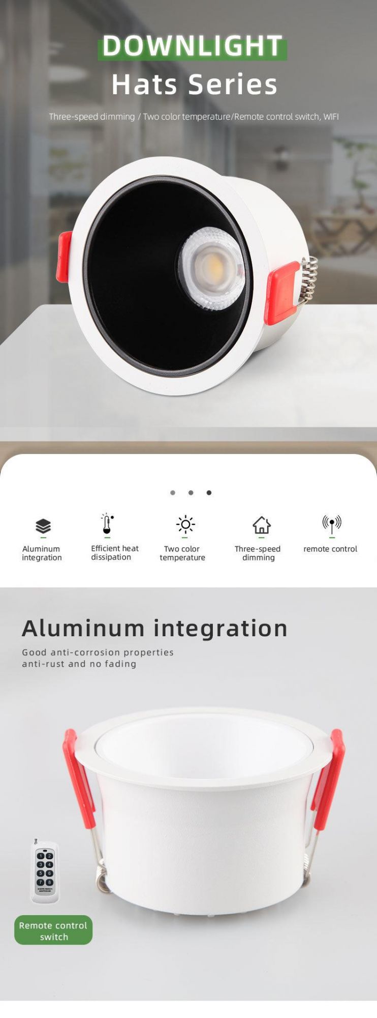 SMD Hight Quality LED Downlight for Kitchen with 24° Beam Angle with CE/RoHS Certificate