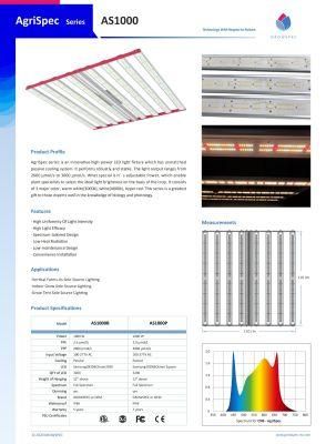 Hydroponic 1000 Watt Dimmable LED Lighting 8 Bar Full Spectrum LED Grow Light for Indoor Plants Seeding Veg and Bloom