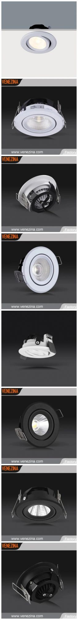 High Quality IP44 6W COB LED Spotlight Adjustable LED Light Fixture Ceiling Recessed LED Downlight 5 Year Warranty
