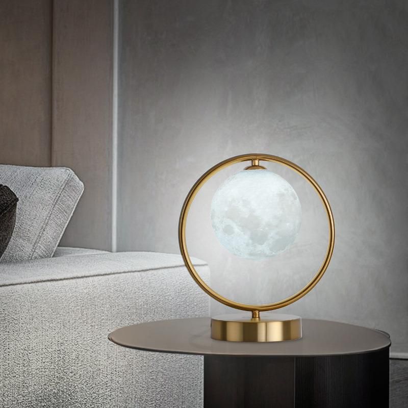 Touch Sensor Switch 3D Printing Moon Table Lamp Bedroom Living Room Modern Decoration Planet Table Lamp