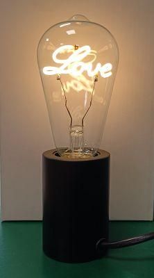 St58 St64 Night Light Decorative Love LED Filament Light Bulb