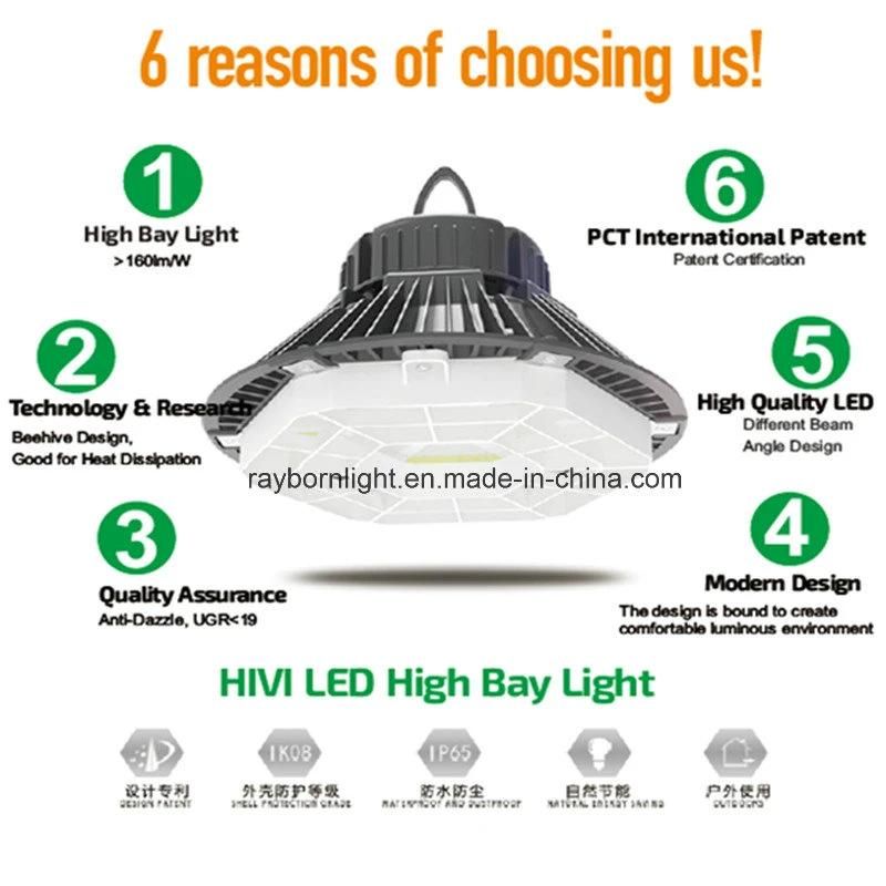 Factory Sale IP65 Waterproof 100W 150W 200W Industrial LED High Bay for Warehouse Garage Gas Station Lighting