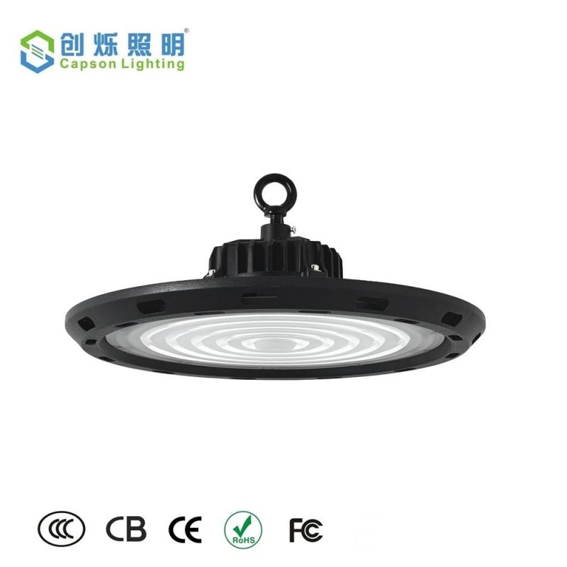 200W UFO LED Industrial Lighting 3years 140lm Factory High Bay Light