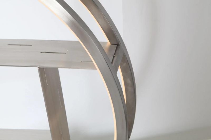 Masivel Lighting Simple Circle Decorative Modern Stainless Steel Bedroom Table Lamp