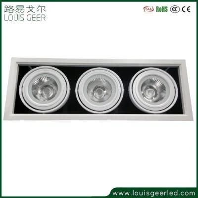 High Quality AC85-265V 45W COB LED Recessed Grille Light with Ce RoHS Approved