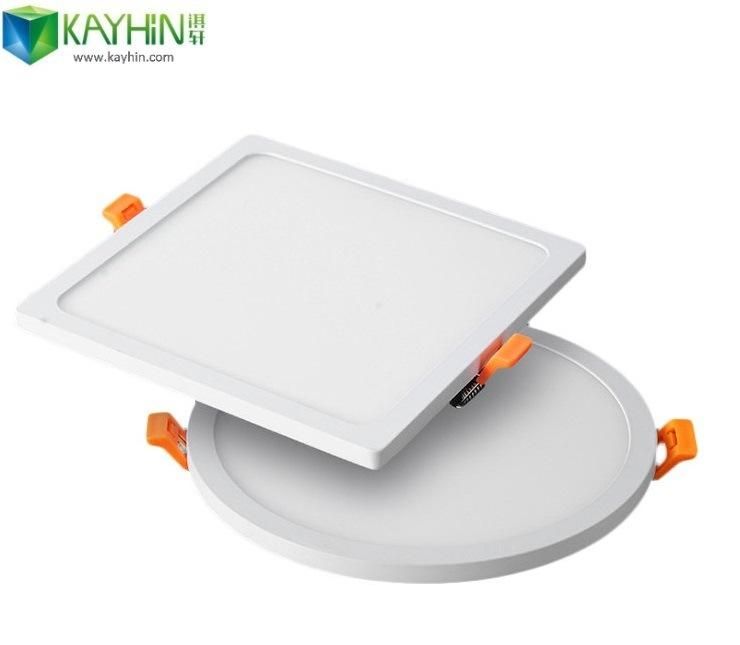 Hot Nature Warm Cool White LED Rimless Panel Light 6W/9W/12W/24W LED Panel Light Round Ceiling Light IP20 IP44 Dimmable Square LED Panel Light