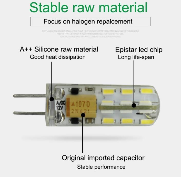 Hot Sales SMD 3014 G4 110V 3W 4W 5W 6W LED Corn Crystal Lamp Light 12vacdc 220V LED G4 Bulb