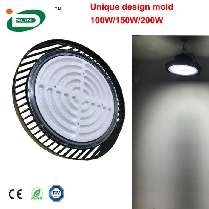 100W 150W 200W IP65 Waterproof Indoor or Outdoor Electric Powered LED High Bay Light