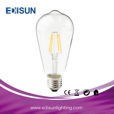 Retro Dimmable Lamp St64 4W/8W E27 LED Filament Bulb