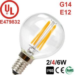 Golf Ball Style UL-Listed 4W G14/G45 E12 Dimmable LED Filament Edison Light Bulb 2W/6W