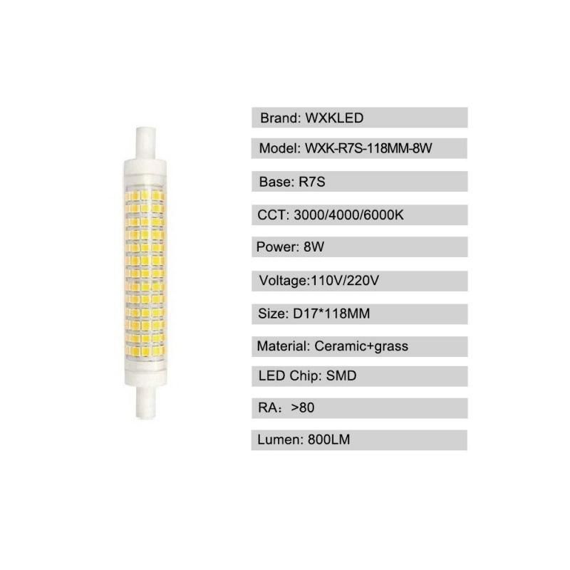 R7s LED Bulb 118mm, 10W J118 LED Dimmable J Type Light Bulbs, 120W Linear Halogen Bulbs Equivalent Replacement Bulb for Floodlight