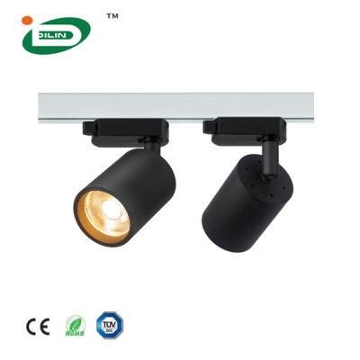 3 Year Warranty Ce Certified IP20 Black LED Track Light 8W COB Mini Indoor Spot Lighting Ceiling Lamp