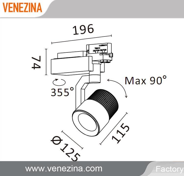 30W/40W/50W Rotatable Adjustable Track Spot Light