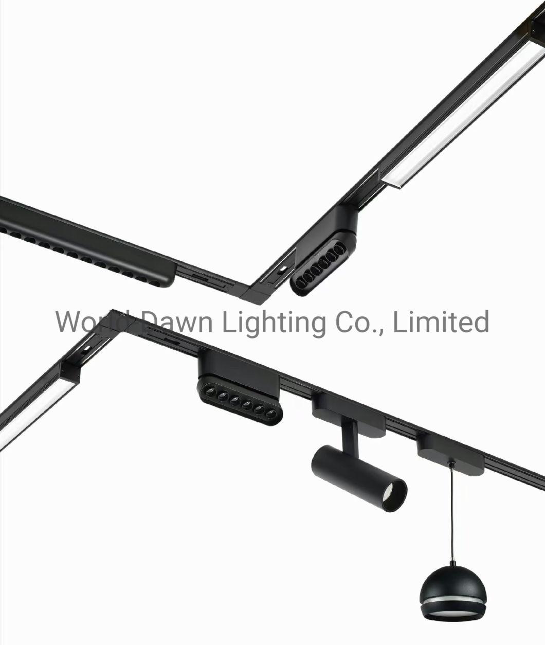 Surface Mounted Thin Type Commercial Pendant Track Lights Shop Office Using CRI95 LED Linear Ceiling Magnetic Light