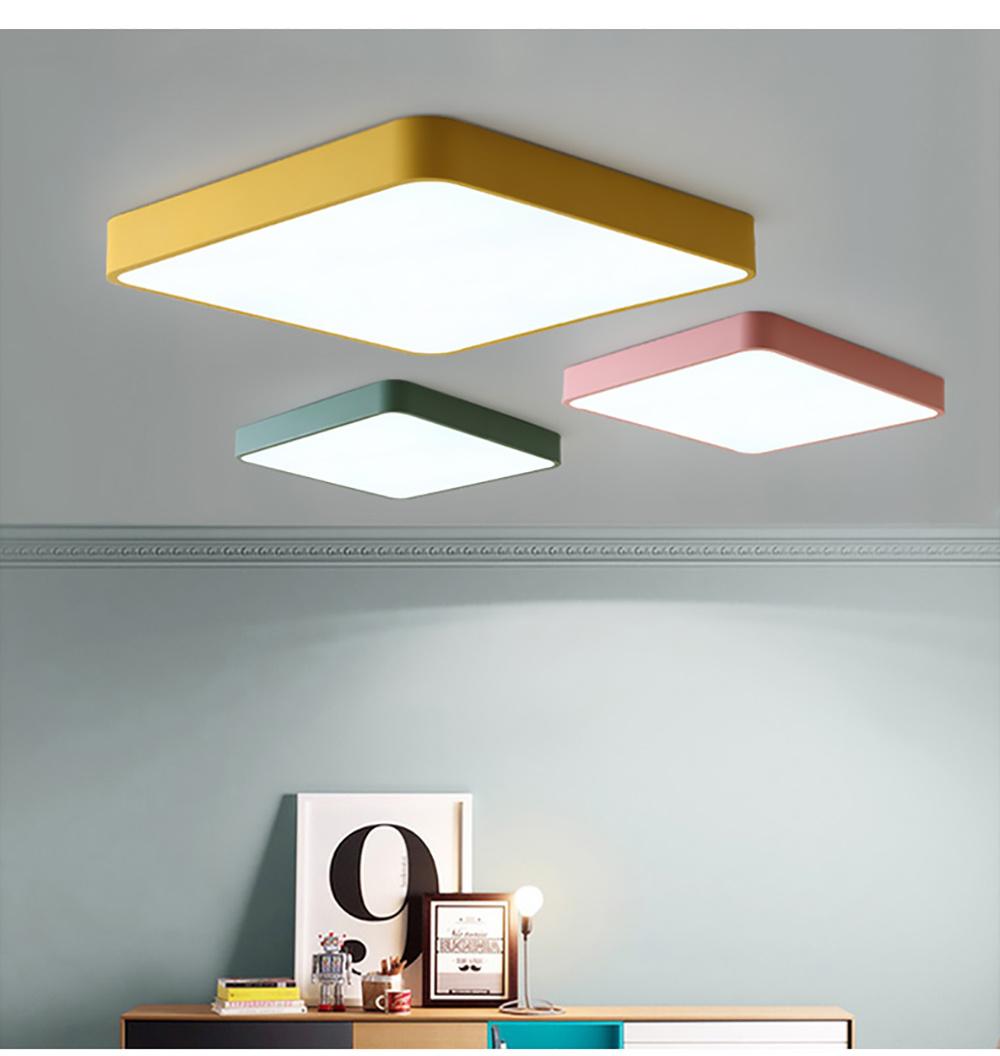 Ultra Thin Rectangle with Remote Control Dimmable LED Ceiling Light